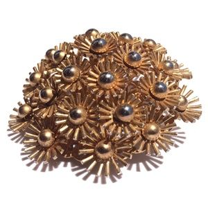 vintage MARVELLA flower cluster brooch pin MCM